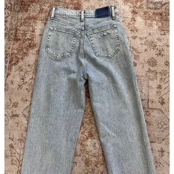 Abercrombie & Fitch The 90s Straight Ultra High Rise Criss Cross Jeans 25 0R - Picture 10 of 10
